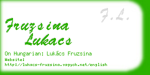 fruzsina lukacs business card